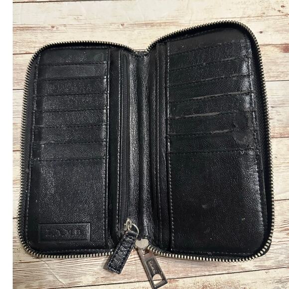 L.A.M.B Wallet Gwen Stefani Saddle Zip Around Wallet Y2K Monogram Brown Luxury - Picture 4 of 4